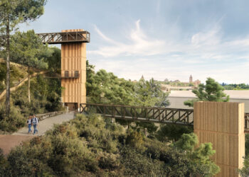 Comencen les obres dels ascensors i passarel·les per accedir a peu a l’Hospital Verge de la Cinta