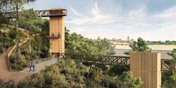 Comencen les obres dels ascensors i passarel·les per accedir a peu a l’Hospital Verge de la Cinta