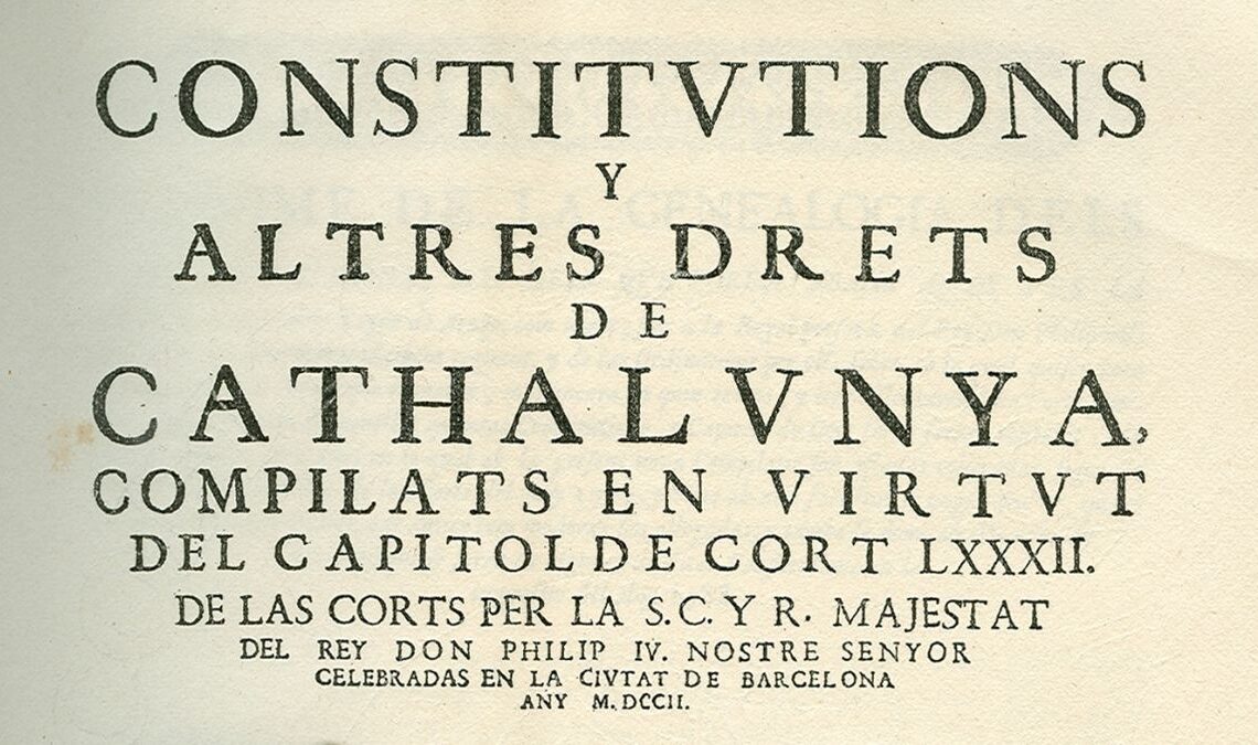 Les constitucions catalanes