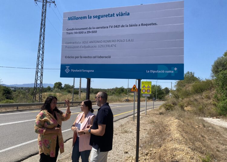 Comencen les obres de millora de la carretera entre Roquetes i el Mas de Barberans